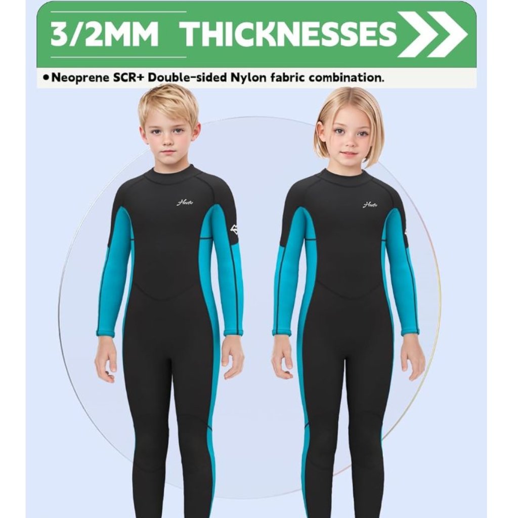 Unisex Kids Size 12 Wetsuit 3/2mm Neoprene Full Wet Suit